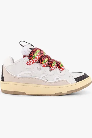 Lanvin Curb leather sneakers with mesh inserts - - gender_Woman