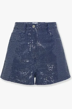 MVP Wardrobe Cotton blend shorts with allover sequins - - gender_Woman