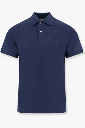 VALENTINO Cotton piquet polo shirt with vlogo embroidery - - gender_Man