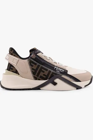 Fendi Flow leather sneakers with ff motif - - gender_Man
