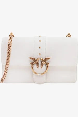 Pinko Leather shoulder bag with love birds buckle - - gender_Woman