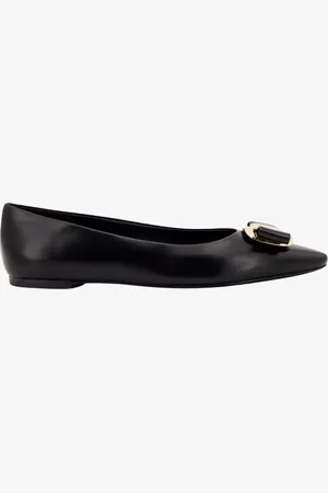 Salvatore Ferragamo Leather ballerinas with iconic vara bow - - gender_Woman