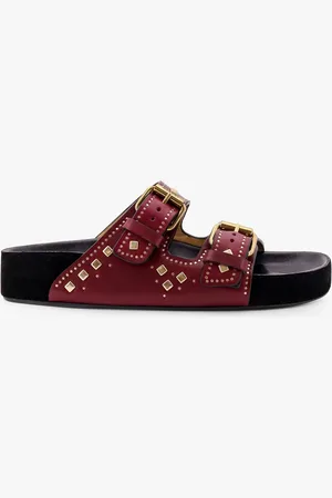 Isabel Marant Leather sandals with all-over stud detail - - gender_Woman