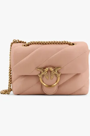 Pinko Matelassé leather shoulder bag with iconic love birds buckle - - gender_Woman