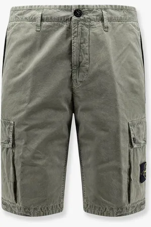 Stone Island Organic cotton bermuda shorts with logo patch - - gender_Man