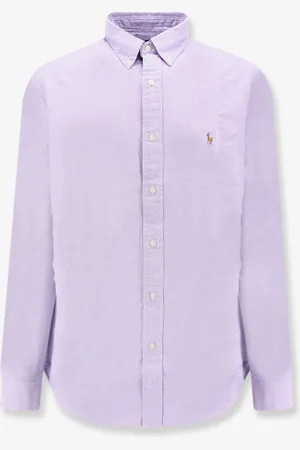 Ralph Lauren Cotton shirt with multicolor logo embroidery - - gender_Man