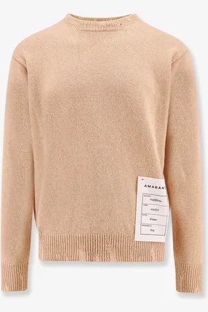 AMARANTO Wool and cashmere sweater with logoed label - - gender_Man