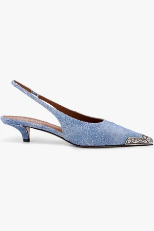 PARIS TEXAS Denim slingback with metal toe - - gender_Woman