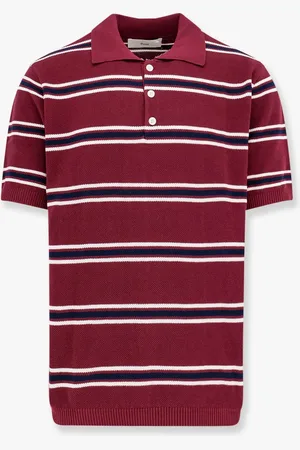 DUNST Cotton polo shirt with striped motif - - gender_Man