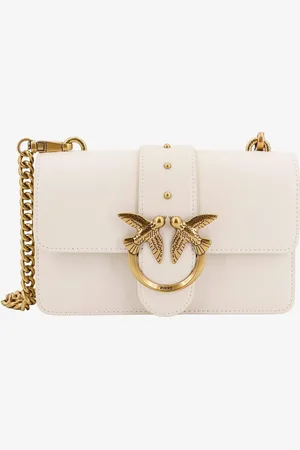 Pinko Leather shoulder bag with iconic love birds buckle - - gender_Woman