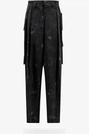 DRIES VAN NOTEN Silk cargo trouser - - gender_Woman