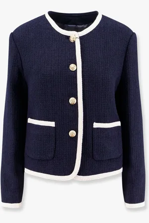 DUNST Cotton blend blazer with bouclé effect - - gender_Woman