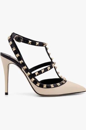 VALENTINO GARAVANI Rockstud leather slingback with iconic studs - - gender_Woman
