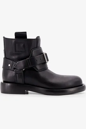 Burberry Cobble leather boots with strap - - gender_Woman