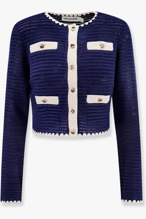 Self-Portrait Crochet knitted cardigan with contrasting profiles - - gender_Woman