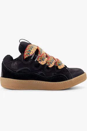 Lanvin Curb leather, suede and mesh sneakers - - gender_Man