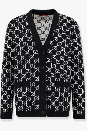 Gucci Reversible wool cardigan with gg intarsia - - gender_Woman