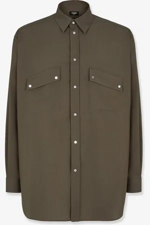 Fendi Wool shirt with logoed buttons - - gender_Man