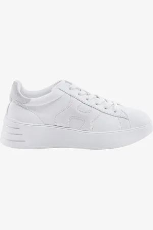 Hogan Leather sneakers with glittered patch - - gender_Woman
