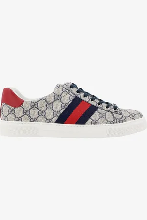 Gucci Gg supreme fabric sneakers with lateral web band - - gender_Man