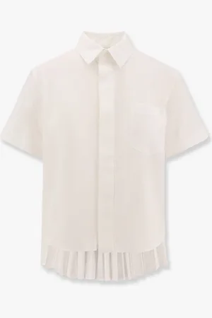 SACAI Cotton shirt with pleated insert on the back - - gender_Woman