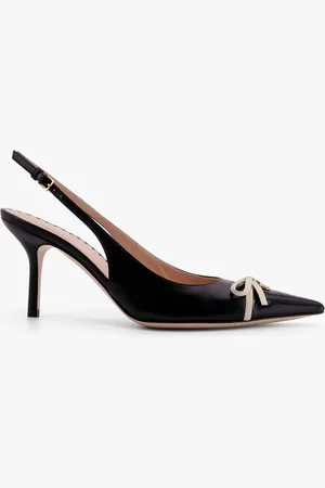 VALENTINO GARAVANI Leather slingback with patent leather toe - - gender_Woman