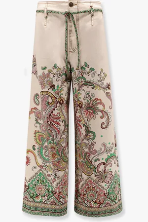 Etro Stretch cotton trouser with all-over floral motif - - gender_Woman