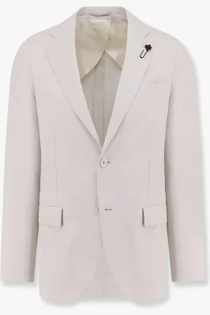 LARDINI Iconic single-breasted virgin wool, silk and linen blazer - - gender_Man
