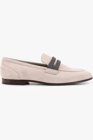 Brunello Cucinelli Suede loafer with iconic monili detail - - gender_Woman