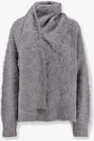 Totême Draped-scarf alpaca blend sweater - - gender_Woman