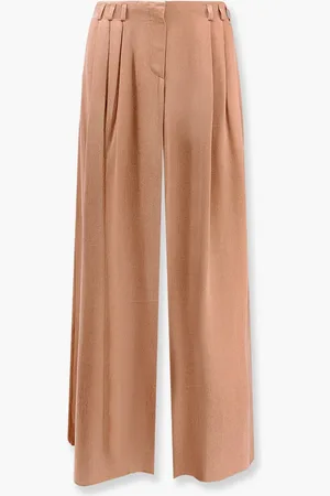 Giorgio Armani Eco-viscose e cupro trouser with pinces - - gender_Woman