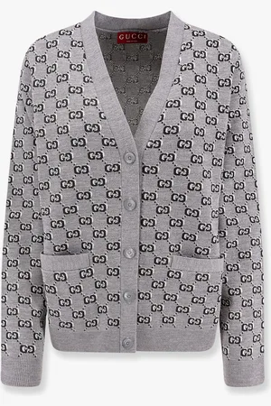 Gucci Wool blend cardigan with all-over gg motif - - gender_Woman