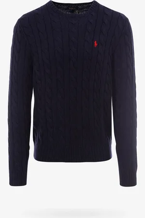 Ralph Lauren Cable knit cotton sweater with iconic logo - - gender_Man