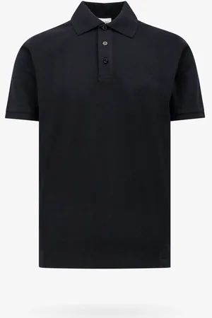 Saint Laurent Recycled fabric polo shirt with embroidered monogram - - gender_Man