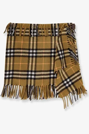 Burberry Wool and cashmere skirt with check motif - - gender_Woman