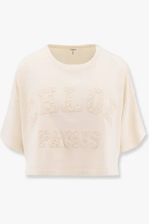 Chloé Biologic cotton t-shirt with frontal logo patch - - gender_Woman
