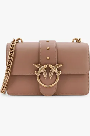 Pinko Leather shoulder bag with iconic love birds buckle - - gender_Woman
