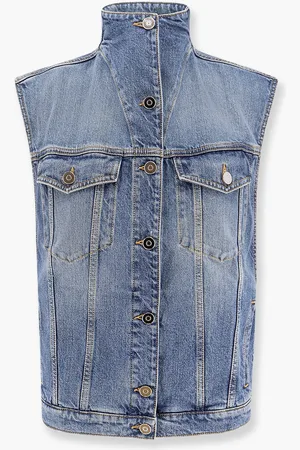 Alaïa Stone washed denim sleeveless jacket - - gender_Woman