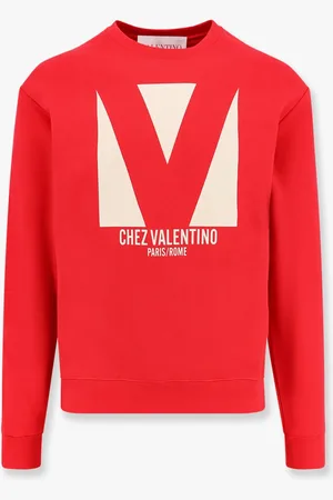 VALENTINO Cotton sweatshirt with frontal chez print - - gender_Man