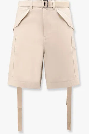 SACAI Cotton bermuda shorts with cupro lining - - gender_Man