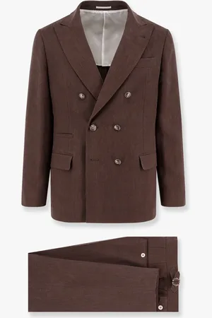 Brunello Cucinelli Linen double breasted suit - - gender_Man