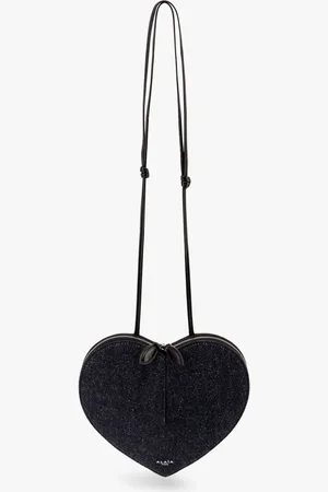 Alaïa Le coeur denim and leather shoulder bag - - gender_Woman