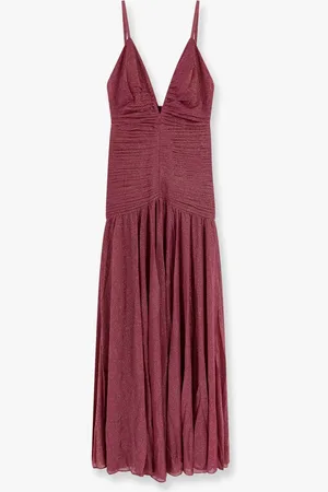 PATBO Viscose blend long dress with metallic effect - - gender_Woman