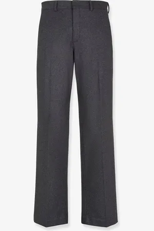 Fendi Stretch cashmere trouser with logoed detail - - gender_Man