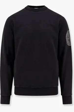 Stone Island Cotton sweatshirt with logo embroidery on the left sleeve - - gender_Man