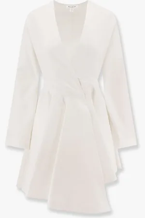 Alaïa Asymmetric midi lenght cotton popeline dress - - gender_Woman