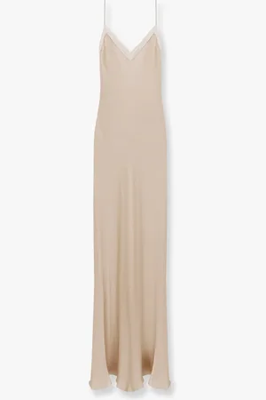 MVP Wardrobe Satin long dress with lace details - - gender_Woman