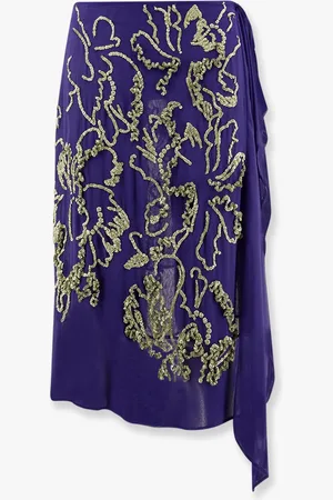 DRIES VAN NOTEN Sima viscose skirt with sequins - - gender_Woman