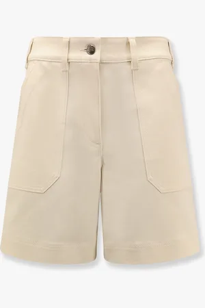 Moncler Stretch cotton shorts with maxi logo patch - - gender_Woman