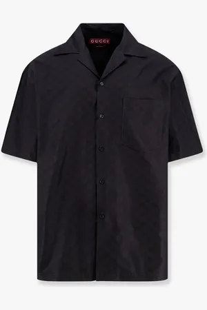 Gucci Cotton and silk shirt with allover gg logo - - gender_Man